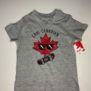 3 for $10 NWT 12M Cool Canadian Gray Kids T-Shirt
